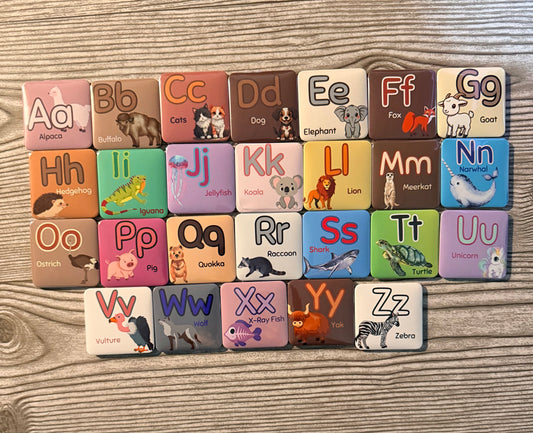 Animal alphabet magnets